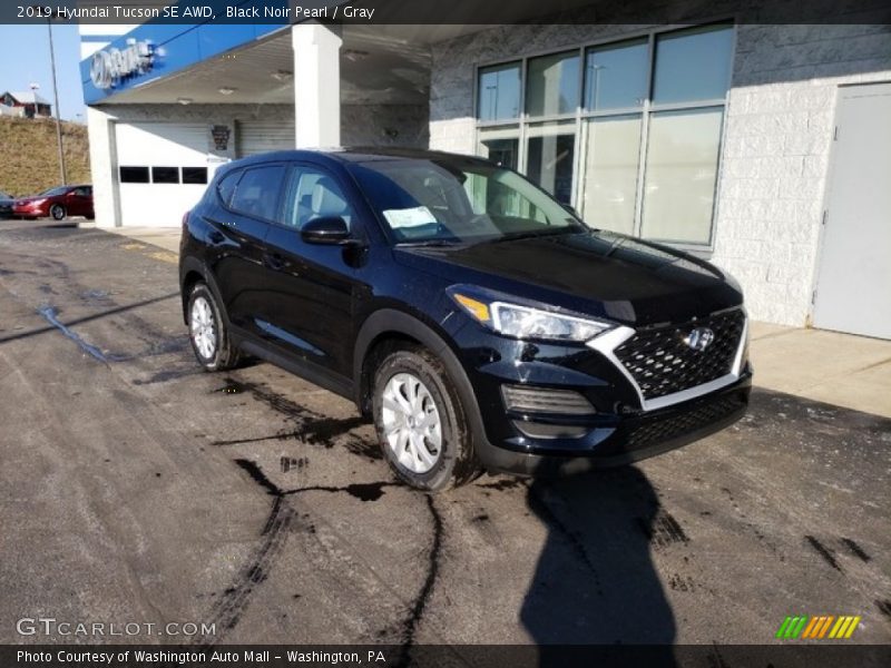 Black Noir Pearl / Gray 2019 Hyundai Tucson SE AWD