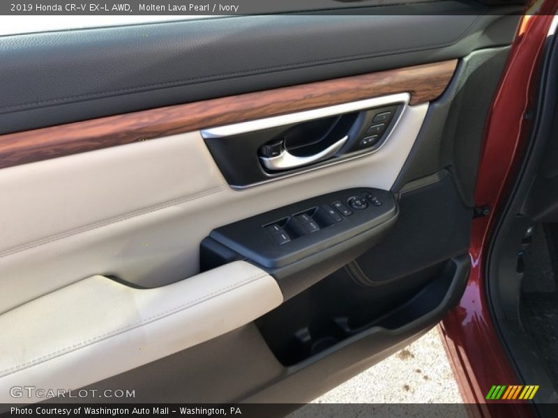 Molten Lava Pearl / Ivory 2019 Honda CR-V EX-L AWD