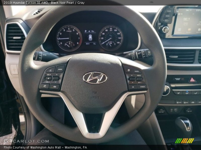Black Noir Pearl / Gray 2019 Hyundai Tucson SE AWD