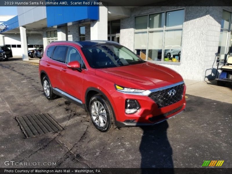 Scarlet Red / Black 2019 Hyundai Santa Fe Ultimate AWD
