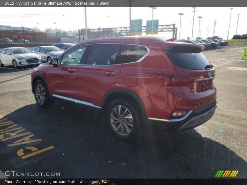 Scarlet Red / Black 2019 Hyundai Santa Fe Ultimate AWD