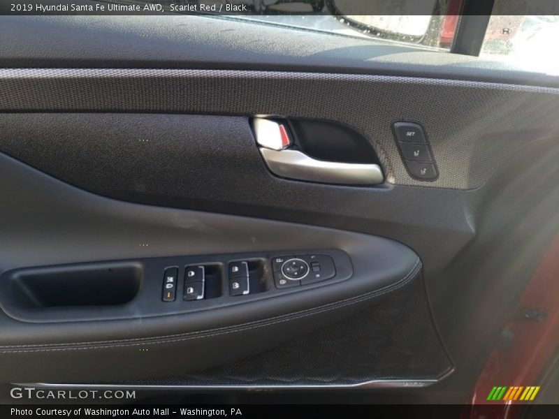 Scarlet Red / Black 2019 Hyundai Santa Fe Ultimate AWD