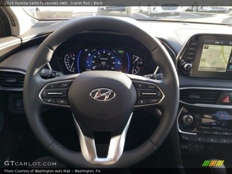 Scarlet Red / Black 2019 Hyundai Santa Fe Ultimate AWD