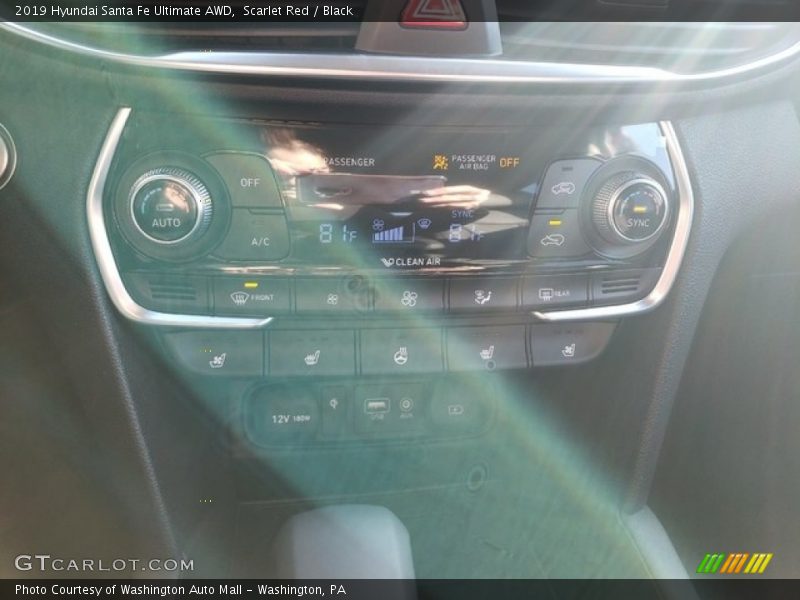 Scarlet Red / Black 2019 Hyundai Santa Fe Ultimate AWD