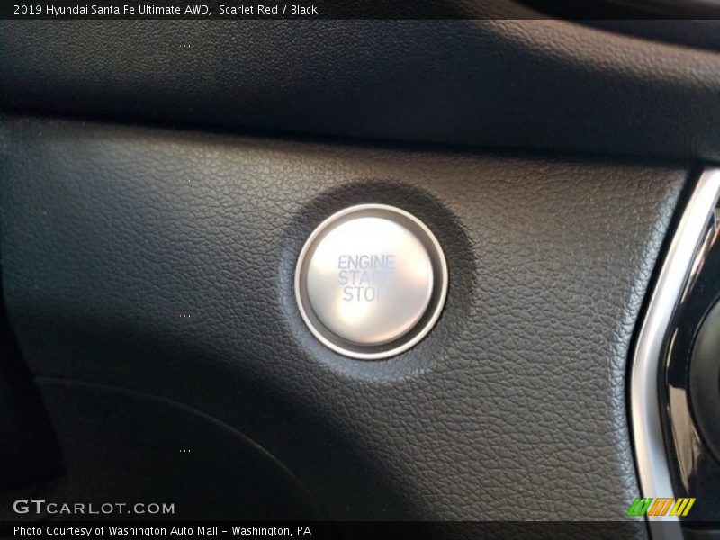 Scarlet Red / Black 2019 Hyundai Santa Fe Ultimate AWD