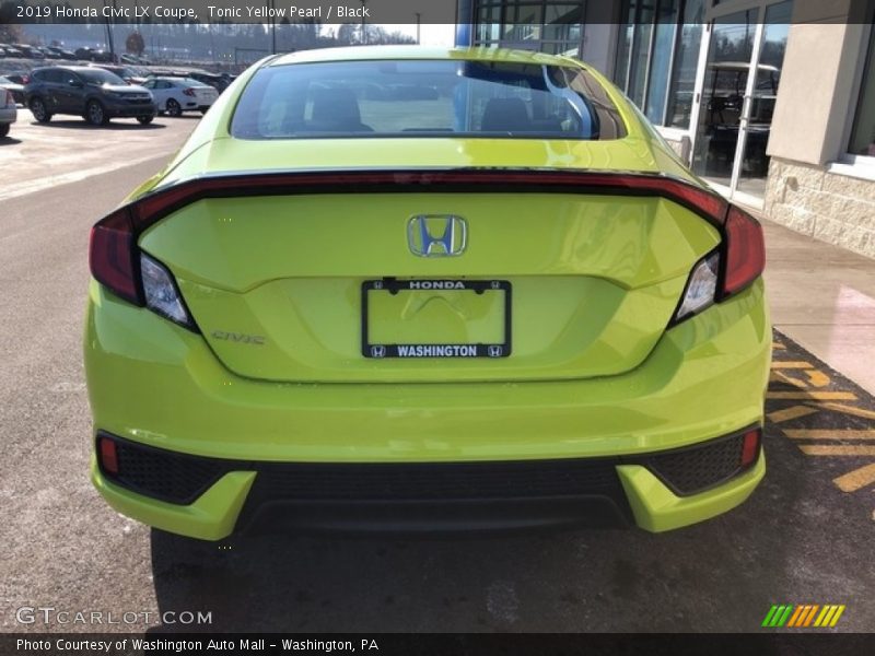 Tonic Yellow Pearl / Black 2019 Honda Civic LX Coupe