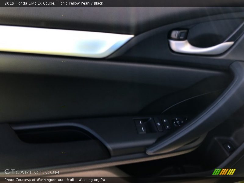 Tonic Yellow Pearl / Black 2019 Honda Civic LX Coupe