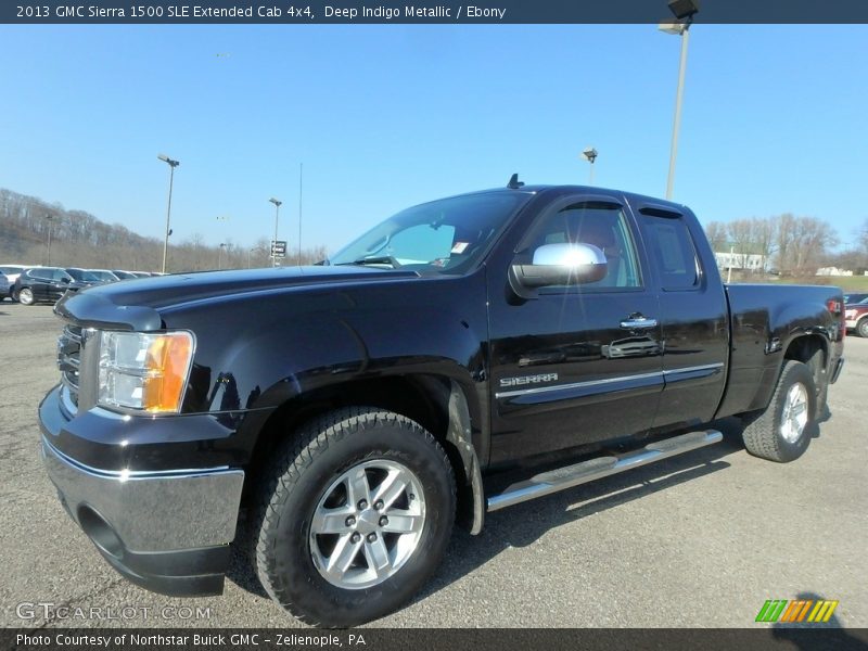 Deep Indigo Metallic / Ebony 2013 GMC Sierra 1500 SLE Extended Cab 4x4
