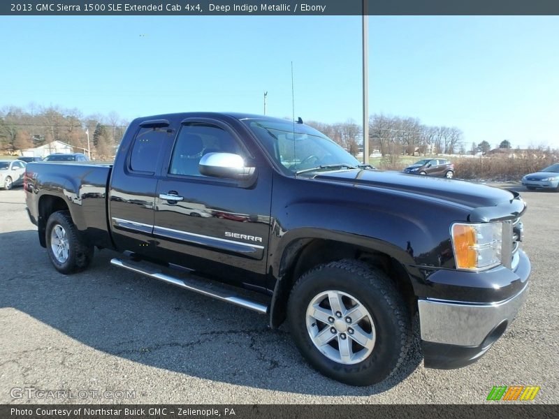 Deep Indigo Metallic / Ebony 2013 GMC Sierra 1500 SLE Extended Cab 4x4