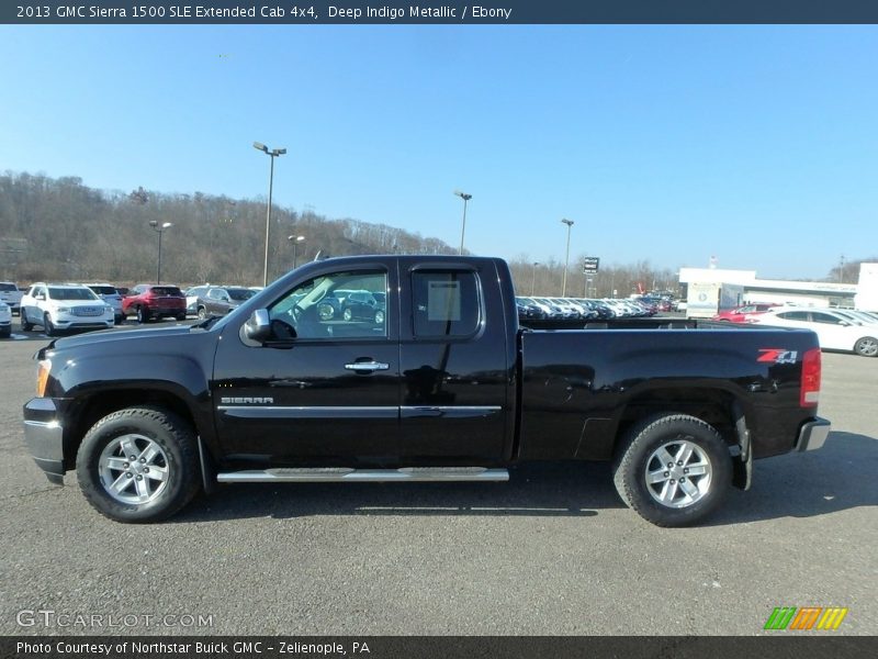 Deep Indigo Metallic / Ebony 2013 GMC Sierra 1500 SLE Extended Cab 4x4