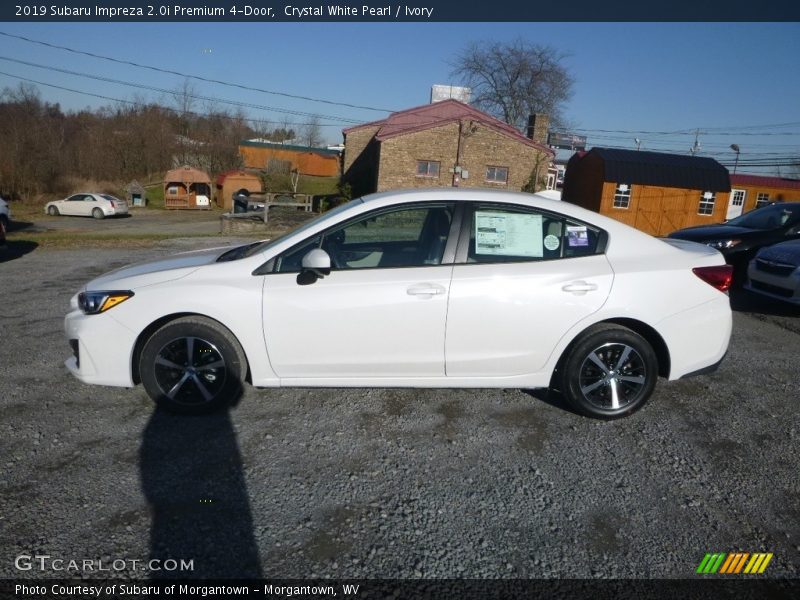 Crystal White Pearl / Ivory 2019 Subaru Impreza 2.0i Premium 4-Door