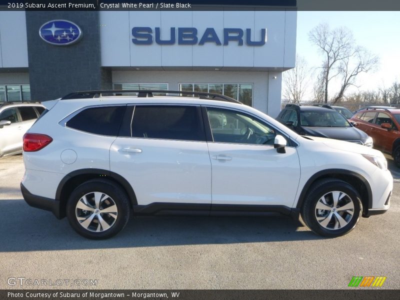 Crystal White Pearl / Slate Black 2019 Subaru Ascent Premium