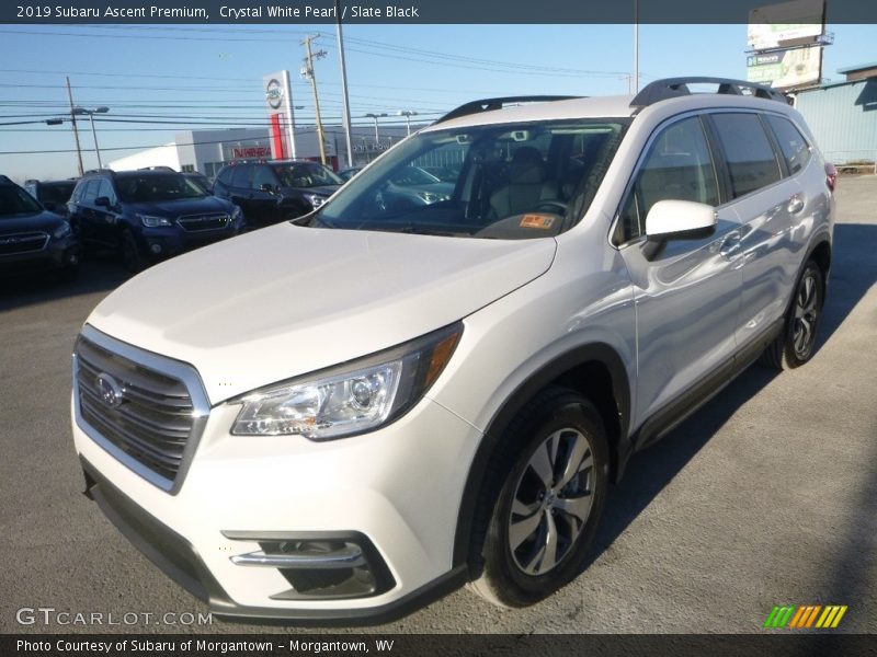 Crystal White Pearl / Slate Black 2019 Subaru Ascent Premium