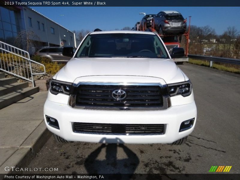 Super White / Black 2019 Toyota Sequoia TRD Sport 4x4