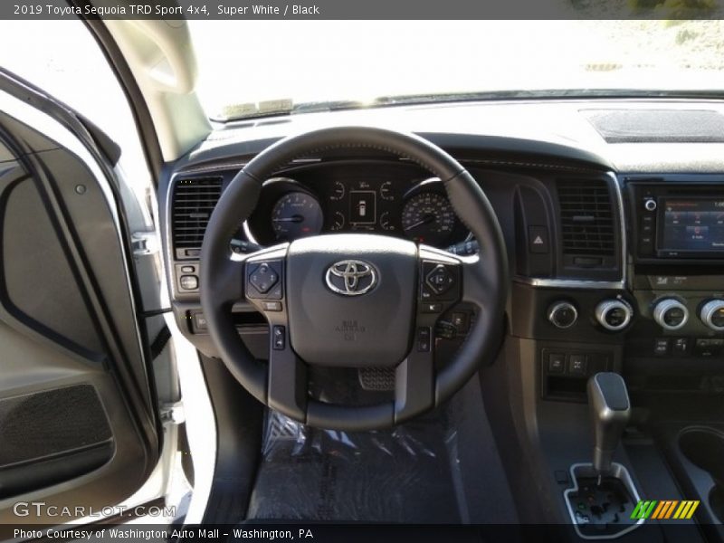 Super White / Black 2019 Toyota Sequoia TRD Sport 4x4