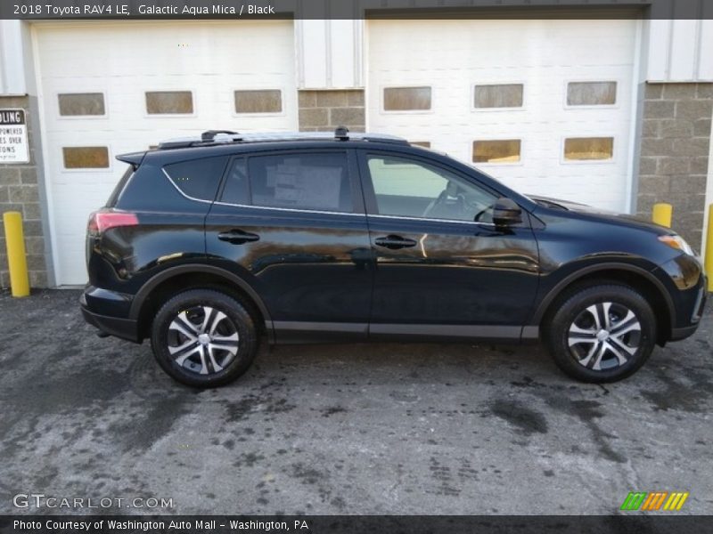 Galactic Aqua Mica / Black 2018 Toyota RAV4 LE
