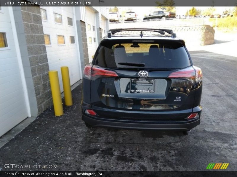 Galactic Aqua Mica / Black 2018 Toyota RAV4 LE