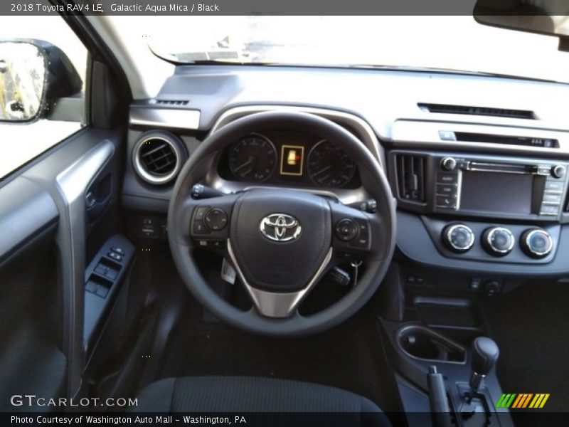 Galactic Aqua Mica / Black 2018 Toyota RAV4 LE