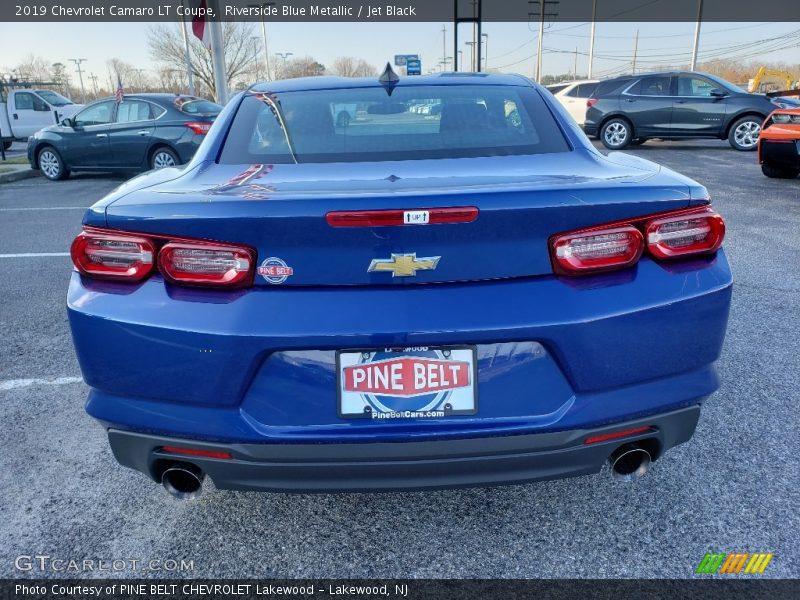 Riverside Blue Metallic / Jet Black 2019 Chevrolet Camaro LT Coupe