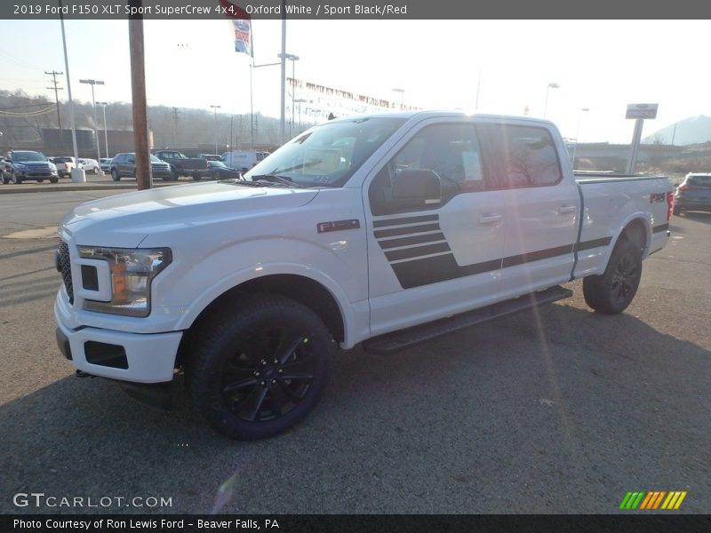 Oxford White / Sport Black/Red 2019 Ford F150 XLT Sport SuperCrew 4x4