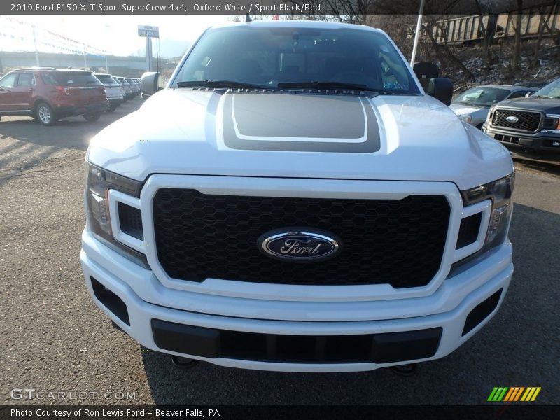 Oxford White / Sport Black/Red 2019 Ford F150 XLT Sport SuperCrew 4x4