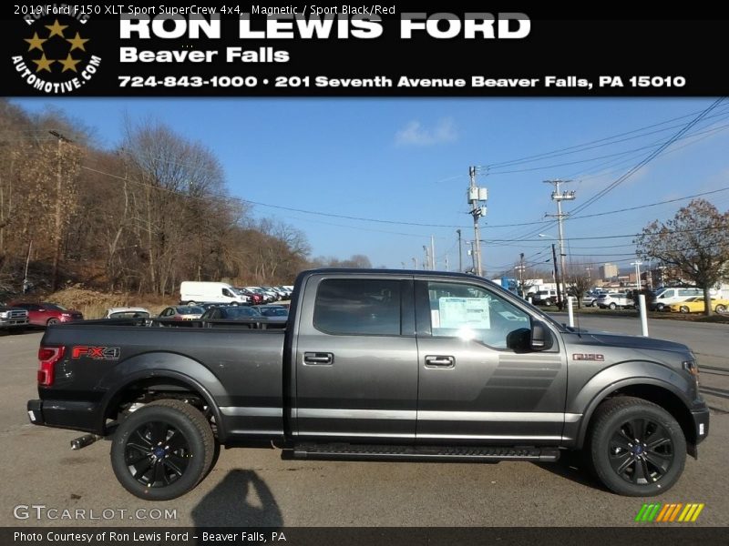 Magnetic / Sport Black/Red 2019 Ford F150 XLT Sport SuperCrew 4x4
