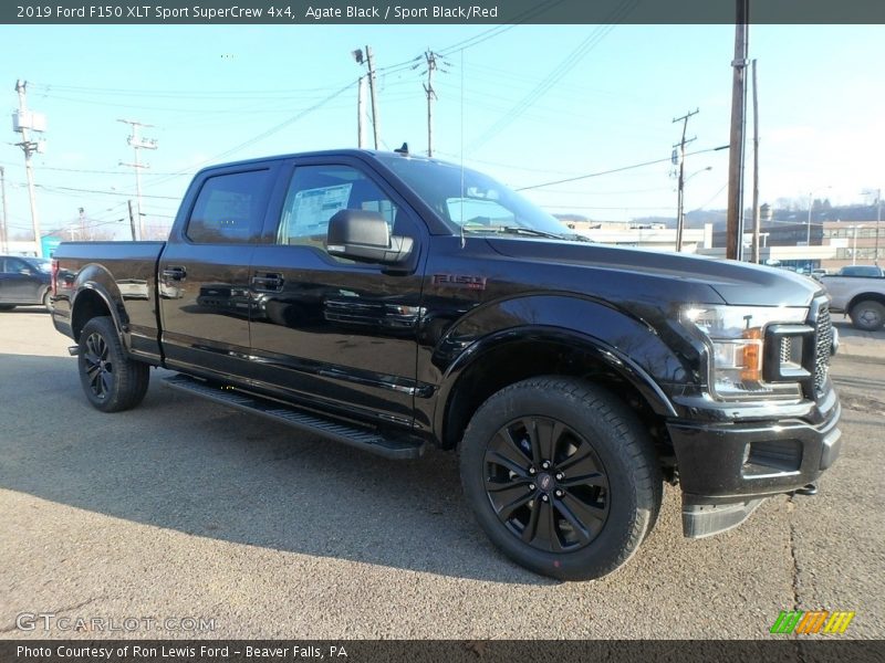 Agate Black / Sport Black/Red 2019 Ford F150 XLT Sport SuperCrew 4x4