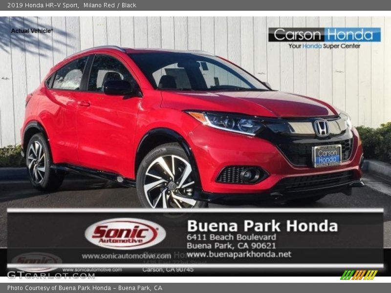 Milano Red / Black 2019 Honda HR-V Sport