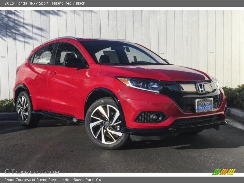 Milano Red / Black 2019 Honda HR-V Sport