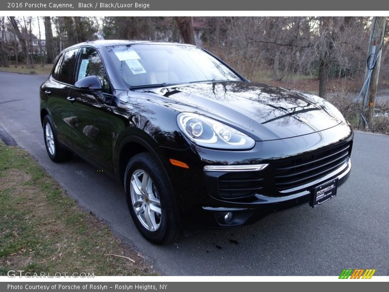 Black / Black/Luxor Beige 2016 Porsche Cayenne