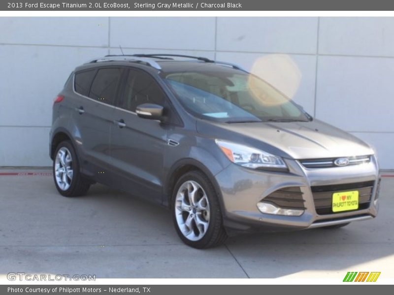 Sterling Gray Metallic / Charcoal Black 2013 Ford Escape Titanium 2.0L EcoBoost