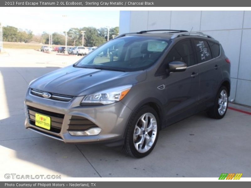 Sterling Gray Metallic / Charcoal Black 2013 Ford Escape Titanium 2.0L EcoBoost