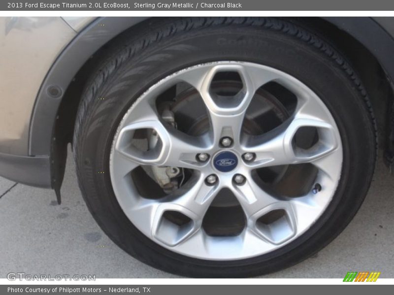 Sterling Gray Metallic / Charcoal Black 2013 Ford Escape Titanium 2.0L EcoBoost