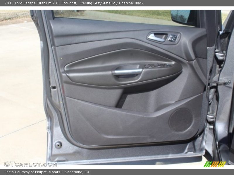 Sterling Gray Metallic / Charcoal Black 2013 Ford Escape Titanium 2.0L EcoBoost