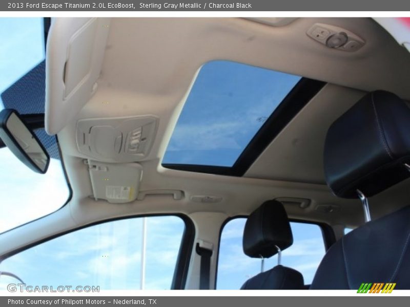 Sterling Gray Metallic / Charcoal Black 2013 Ford Escape Titanium 2.0L EcoBoost