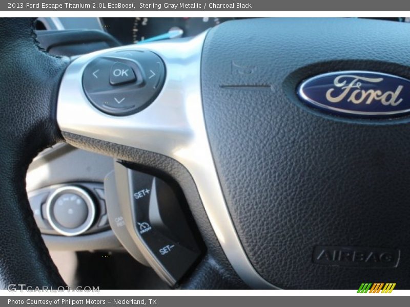 Sterling Gray Metallic / Charcoal Black 2013 Ford Escape Titanium 2.0L EcoBoost