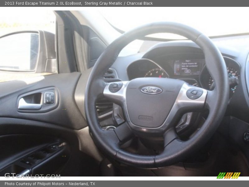 Sterling Gray Metallic / Charcoal Black 2013 Ford Escape Titanium 2.0L EcoBoost