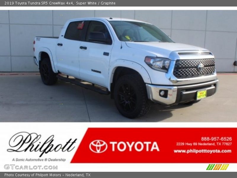 Super White / Graphite 2019 Toyota Tundra SR5 CrewMax 4x4
