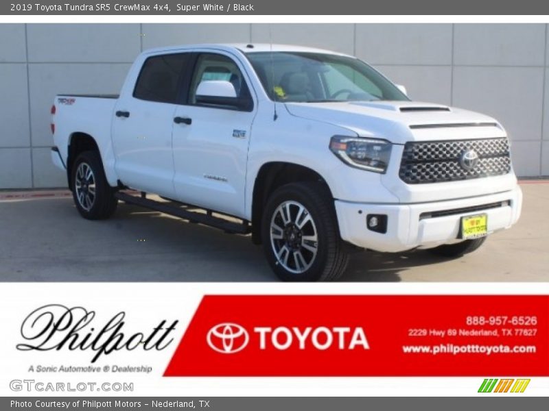 Super White / Black 2019 Toyota Tundra SR5 CrewMax 4x4