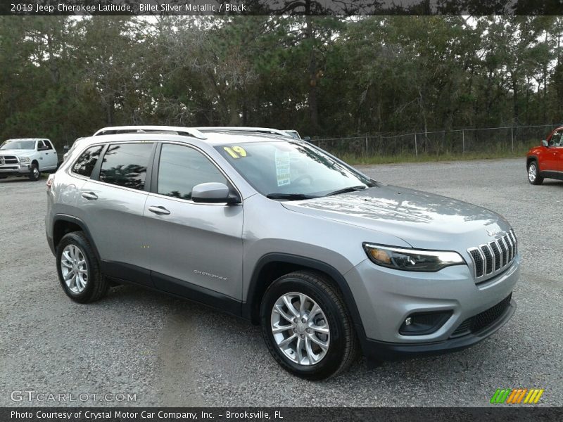 Billet Silver Metallic / Black 2019 Jeep Cherokee Latitude