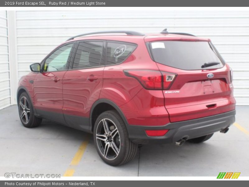 Ruby Red / Medium Light Stone 2019 Ford Escape SEL