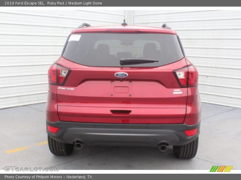 Ruby Red / Medium Light Stone 2019 Ford Escape SEL