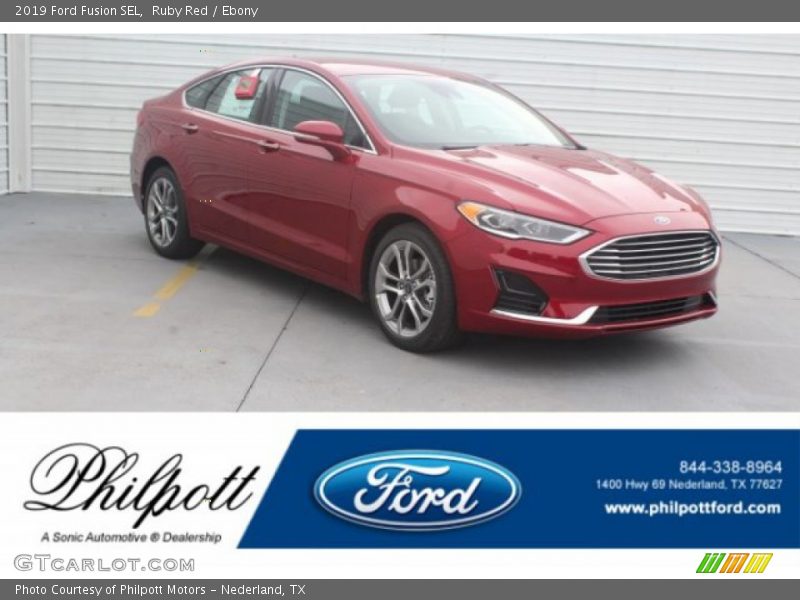 Ruby Red / Ebony 2019 Ford Fusion SEL