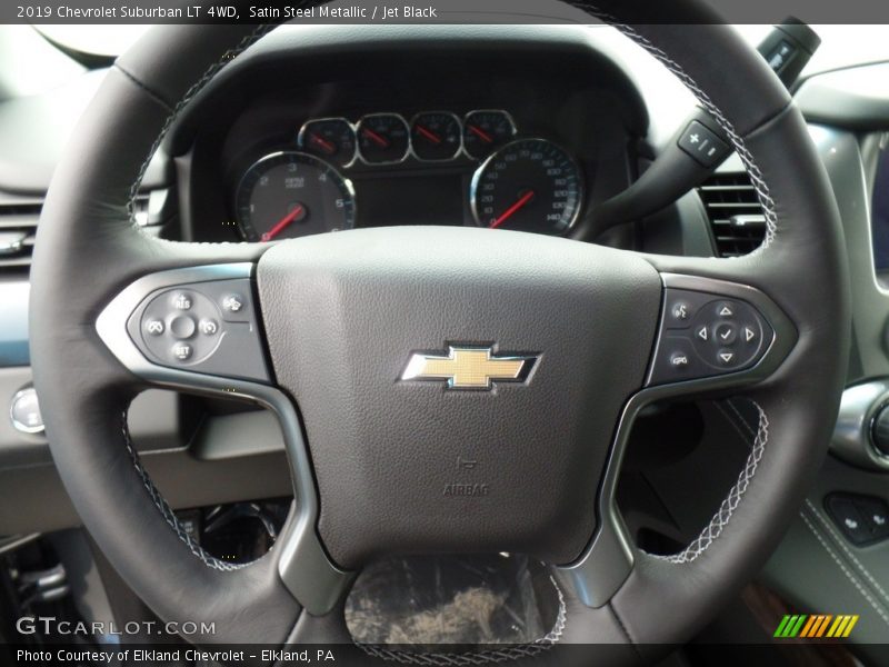 Satin Steel Metallic / Jet Black 2019 Chevrolet Suburban LT 4WD
