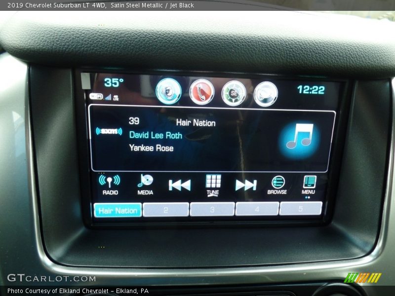Satin Steel Metallic / Jet Black 2019 Chevrolet Suburban LT 4WD
