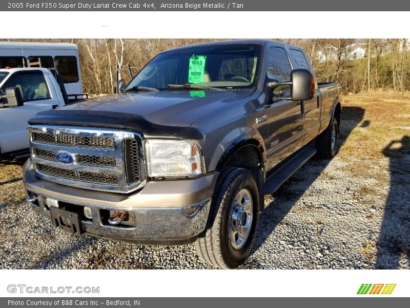 Arizona Beige Metallic / Tan 2005 Ford F350 Super Duty Lariat Crew Cab 4x4