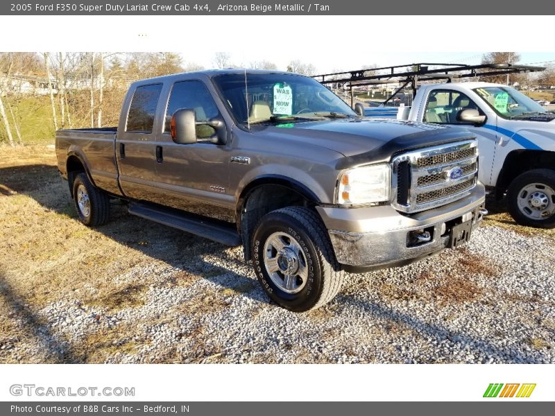 Arizona Beige Metallic / Tan 2005 Ford F350 Super Duty Lariat Crew Cab 4x4