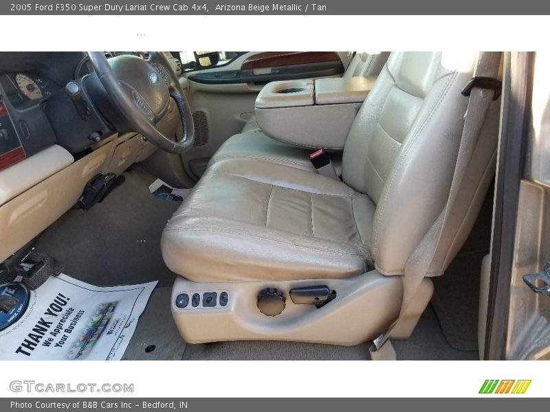Arizona Beige Metallic / Tan 2005 Ford F350 Super Duty Lariat Crew Cab 4x4