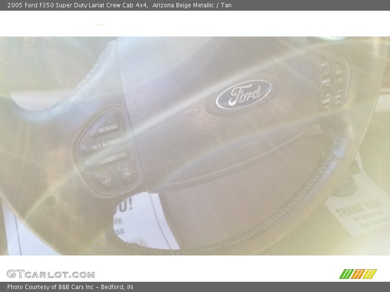 Arizona Beige Metallic / Tan 2005 Ford F350 Super Duty Lariat Crew Cab 4x4