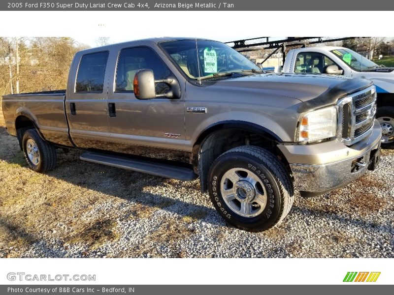 Arizona Beige Metallic / Tan 2005 Ford F350 Super Duty Lariat Crew Cab 4x4